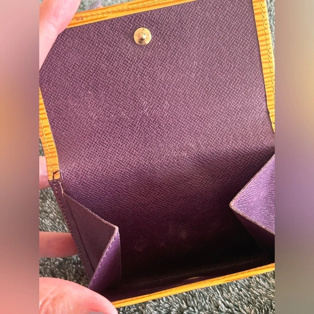 Louis Vuitton Yellow EPI Leather Elise Compact Wallet SP0030